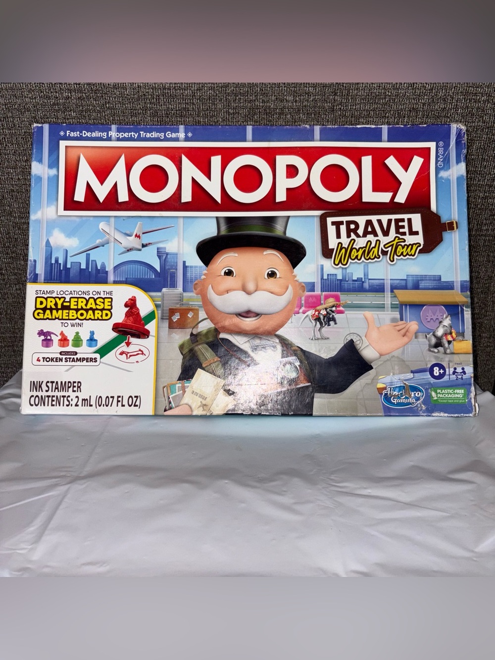 Monopoly Travel World Tour Board Game 2022 Family Game Night 2-4 Players
